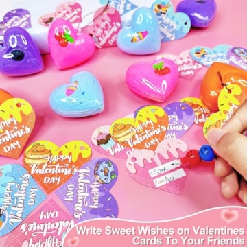 Valentine Butter Slime 28 Pack with Fruit Charms for Kids