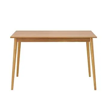 Panana Modern Dining Table 47 Inch Kitchen Table with Solid Wood Leg Oak Finish Dinner Table Dining Room Home Furniture Natural