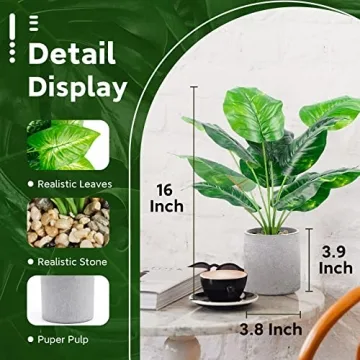 Der Rose 2 Pack Fake Plants for Stylish Home Decor