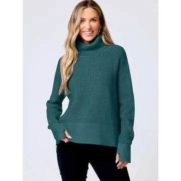 Chic ANRABESS Women’s Turtleneck Sweater for Fall 2024