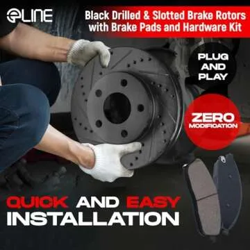 R1 Concepts Front Rear Brakes and Rotors Kit |Front Rear Brake Pads| Brake Rotors and Pads| Ceramic Brake Pads and Rotors |fits 1994-2000 Eagle Talon, Mitsubishi Eclipse, Galant