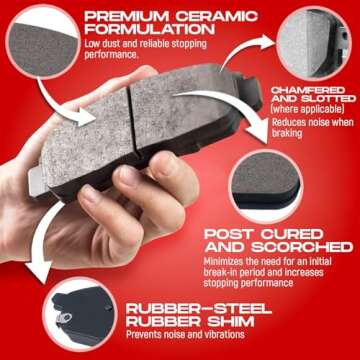 R1 Concepts Front Rear Brakes and Rotors Kit |Front Rear Brake Pads| Brake Rotors and Pads| Ceramic Brake Pads and Rotors |fits 1994-2000 Eagle Talon, Mitsubishi Eclipse, Galant