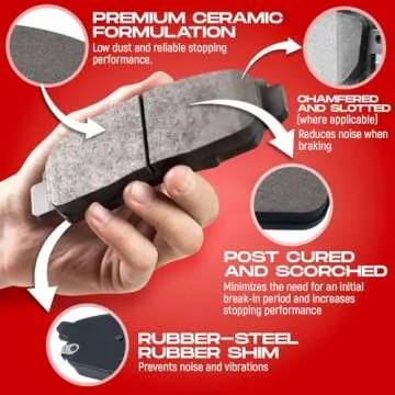 R1 Concepts Front Rear Brakes and Rotors Kit |Front Rear Brake Pads| Brake Rotors and Pads| Ceramic Brake Pads and Rotors |fits 1994-2000 Eagle Talon, Mitsubishi Eclipse, Galant