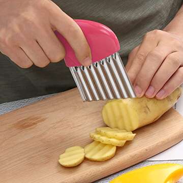 Luomorgo Crinkle Cutter for Fun & Healthy Meals