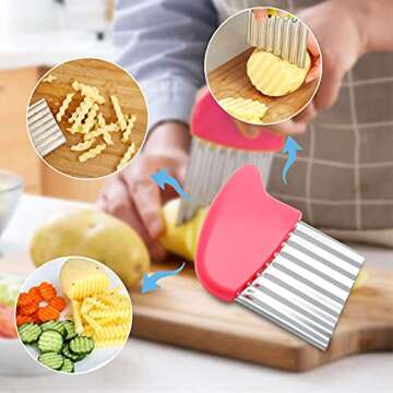 Luomorgo Crinkle Cutter for Fun & Healthy Meals