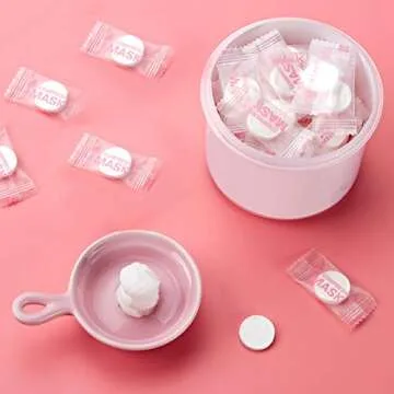 DIY 100 PCS Compressed Cotton Facial Mask Sheet Grain