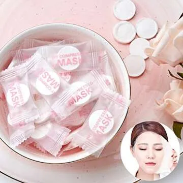 DIY 100 PCS Compressed Cotton Facial Mask Sheet Grain