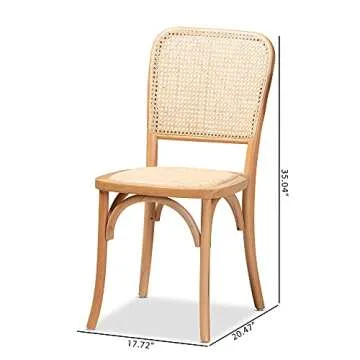 Stylish Baxton Studio Neah Dining Chairs Set - Stackable & Durable