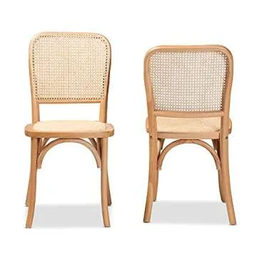 Stylish Baxton Studio Neah Dining Chairs Set - Stackable & Durable