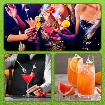 300Pcs 19th Hole Cocktail Picks for Golf Parties
