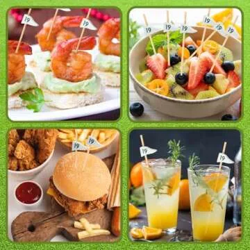 300Pcs 19th Hole Cocktail Picks for Golf Parties