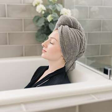 ROLSHOL 2 Pack Microfiber Hair Towels for Fast Drying