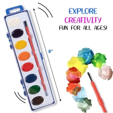 Neliblu Watercolor Paint Set - 24 Vibrant Colors for Kids
