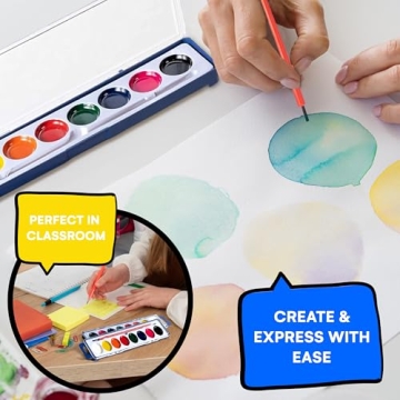 Neliblu Watercolor Paint Set - 24 Vibrant Colors for Kids