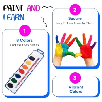 Neliblu Watercolor Paint Set - 24 Vibrant Colors for Kids