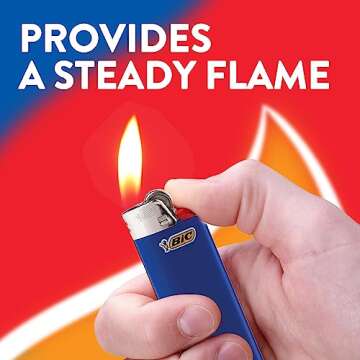 BIC Classic Maxi Pocket Lighter, Safe and Reliable, Assorted Colors, 8-Pack (Colors and Packaging May Vary)