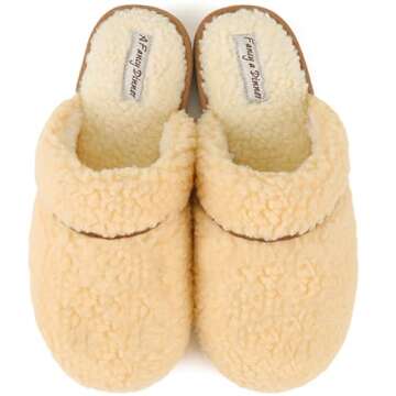 Cozy Nuhaus Women's Plush Slippers with Memory Foam
