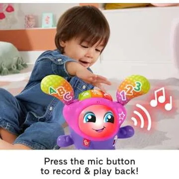 Fisher-Price Baby & Toddler Learning Toy DJ Bouncin’ Star with Music Lights & Bouncing Action for Ages 6+ Months