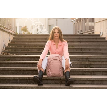 LIGHT FLIGHT Collge Laptop Backpack, 15.6 inch Laptop Travel Backpack for women, College Computer Bookbag Casual Bag for Work Travel College, Gifts for Women,Pink