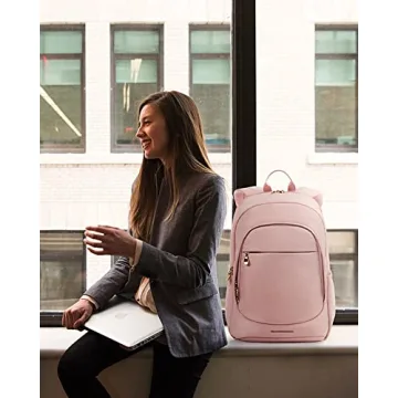 LIGHT FLIGHT Collge Laptop Backpack, 15.6 inch Laptop Travel Backpack for women, College Computer Bookbag Casual Bag for Work Travel College, Gifts for Women,Pink
