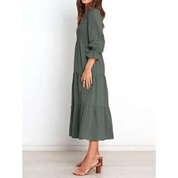 BTFBM Casual Long Sleeve Flowy Dress for Women