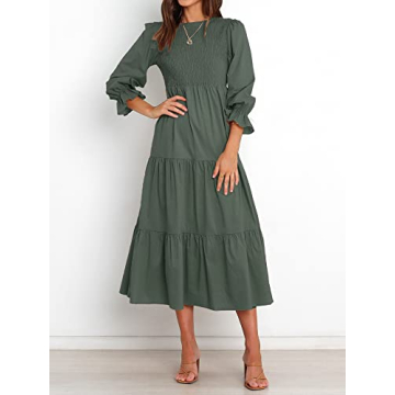 BTFBM Casual Long Sleeve Flowy Dress for Women
