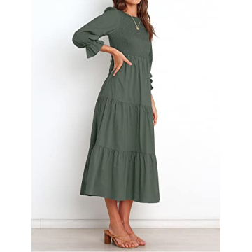BTFBM Casual Long Sleeve Flowy Dress for Women