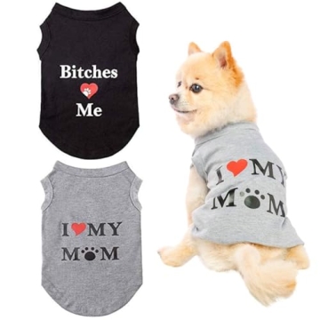 Dog T Shirts Pet Vests - Fashionable and Comfy 2 Pack