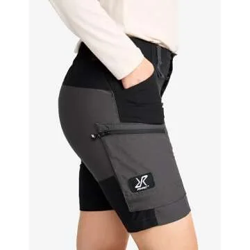 RevolutionRace Women's RVRC GP Shorts, Durable and Water Repellent Hiking Shorts for All Outdoor Activities, Jet Black, S