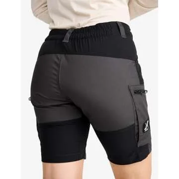 RevolutionRace Women's RVRC GP Shorts, Durable and Water Repellent Hiking Shorts for All Outdoor Activities, Jet Black, S