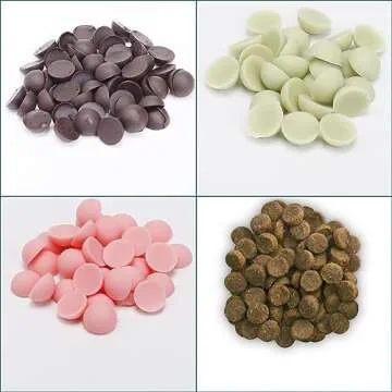 Amyandone Mini Round Silicone Molds, 148 Cavities Semi Sphere Chocolate Candy Mold for Baking and Freezing Chocolate Chip/Gumdrop/Cookie/Dog Treat/Cake Decor/Fruit Snack (with a Scraper)