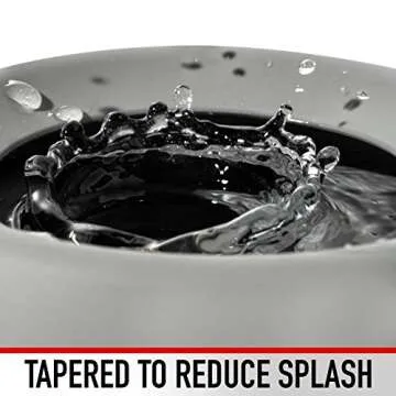 Franklin Sports Spill Proof Portable Pet Bowl For Cars - No Splash Travel Water + Food Dish for Dogs + Cats - 16 oz. - BPA Free,White , Gray