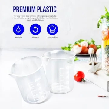 LEOBRO 50ml Epoxy Mixing Cups 38PCS for Crafts and Cooking