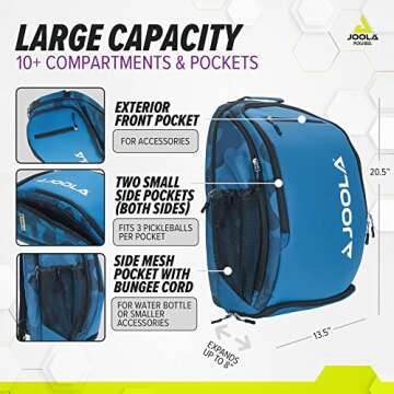 JOOLA Vision II Deluxe Pickleball Backpack - Large Capacity Bag