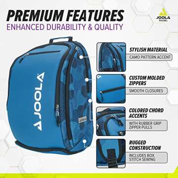 JOOLA Vision II Deluxe Pickleball Backpack - Large Capacity Bag