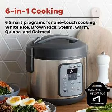 Instant Pot Zest 8 Cup One Touch Rice Cooker, From the Makers of Instant Pot, Steamer, Cooks Rice, G...