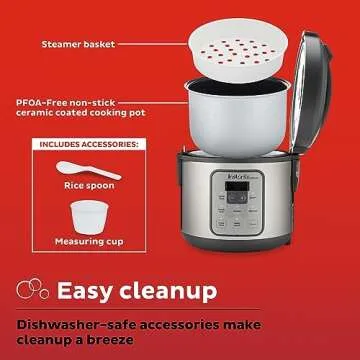 Instant Pot Zest 8 Cup One Touch Rice Cooker, From the Makers of Instant Pot, Steamer, Cooks Rice, Grains, Quinoa and Oatmeal, 8-cup cooked/4-cup uncooked, No Pressure Cooking Functionality