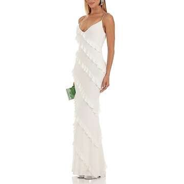 Stylish Juakoso Y2k Spaghetti Strap Maxi Dress for Women