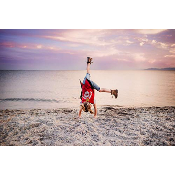 Red Pirate Vest for Kids with Fun Parrot Design