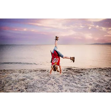 Red Pirate Vest for Kids with Fun Parrot Design