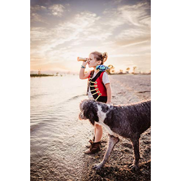 Red Pirate Vest for Kids with Fun Parrot Design