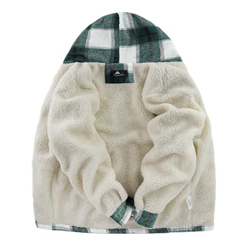 Ceoutdoor Men's Flannel Hoodie Jacket Warm Stylish Winter Wear