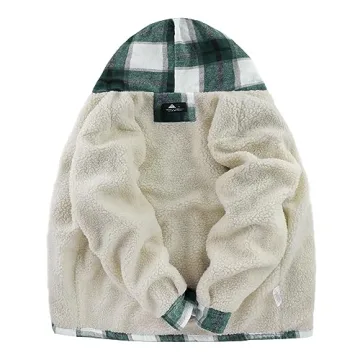 Ceoutdoor Men's Flannel Hoodie Jacket Warm Stylish Winter Wear