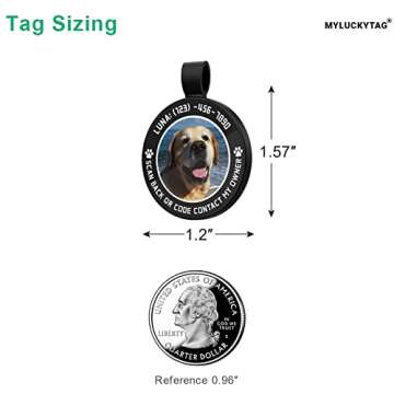 MYLUCKYTAG QR Code Personalized Pet ID Tags Dog Tags - Pet Online Profile - Scan QR Receive Instant ...