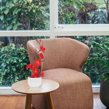 ibasenice Faux Potted Plum Blossom Set for Home Decor