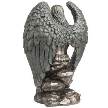 Veronese Design 9 1/8 Inch Saint Michael Prayer Archangel Monument Cold Cast Resin Bronze Finish Angel Statue