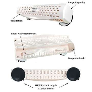 Hair Extension Holder and Hanger – Professional Hair Styling Tool and Extension Caddy for Washing, Coloring and Blow-Drying of Weft, Clip-In, Tape-In and Halo Extensions [MATTE BLACK]