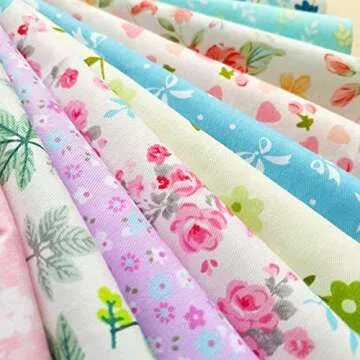 flic-flac 25pcs Cotton Fabric Squares for Sewing and Crafting