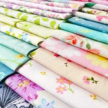 flic-flac 25pcs Cotton Fabric Squares for Sewing and Crafting