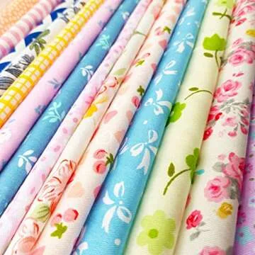 flic-flac 25pcs Cotton Fabric Squares for Sewing and Crafting